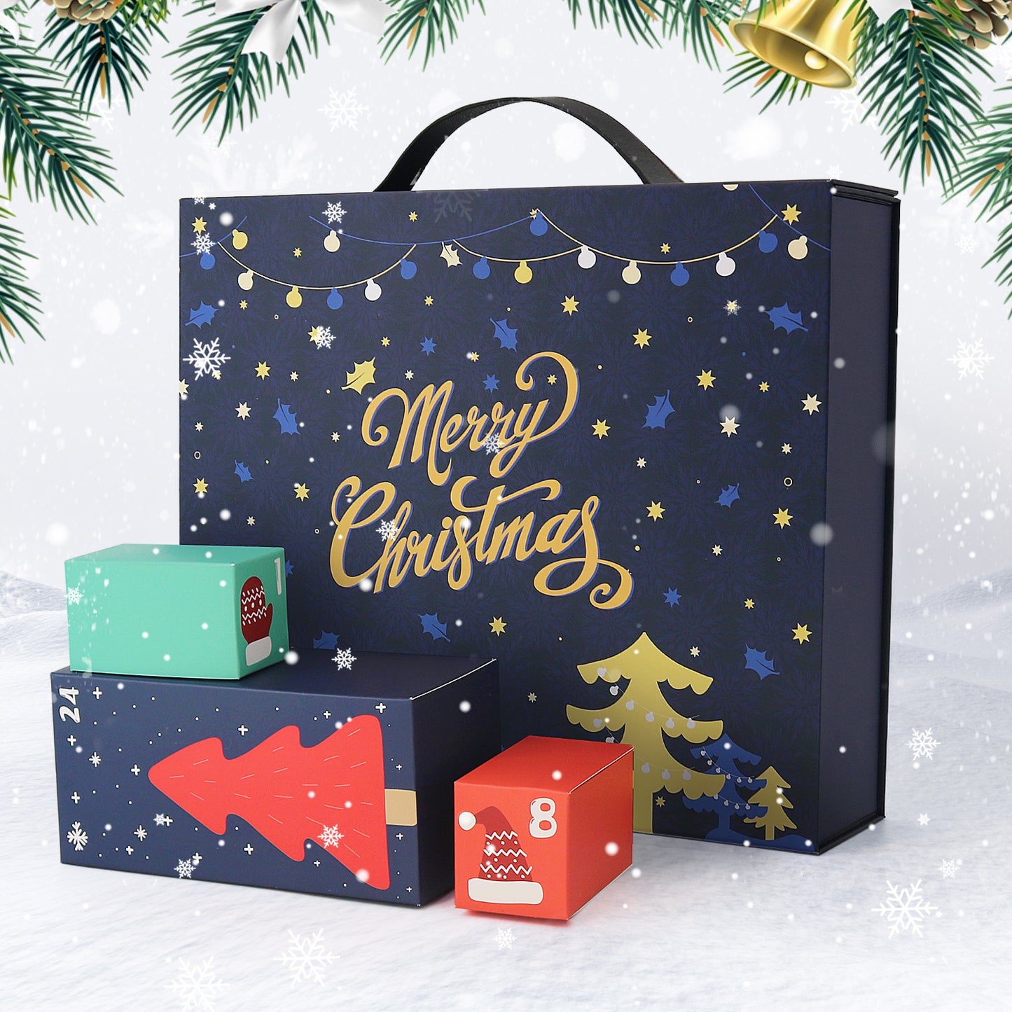 Blue Christmas-DP Calendar Gift Box