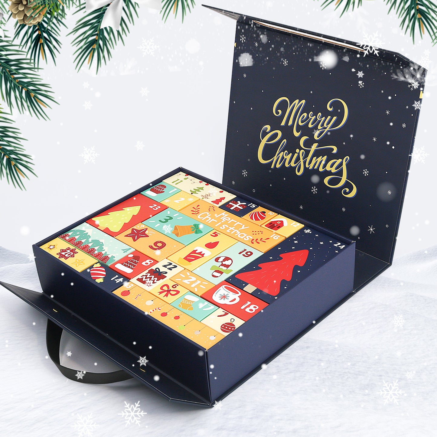 Blue Christmas-DP Calendar Gift Box