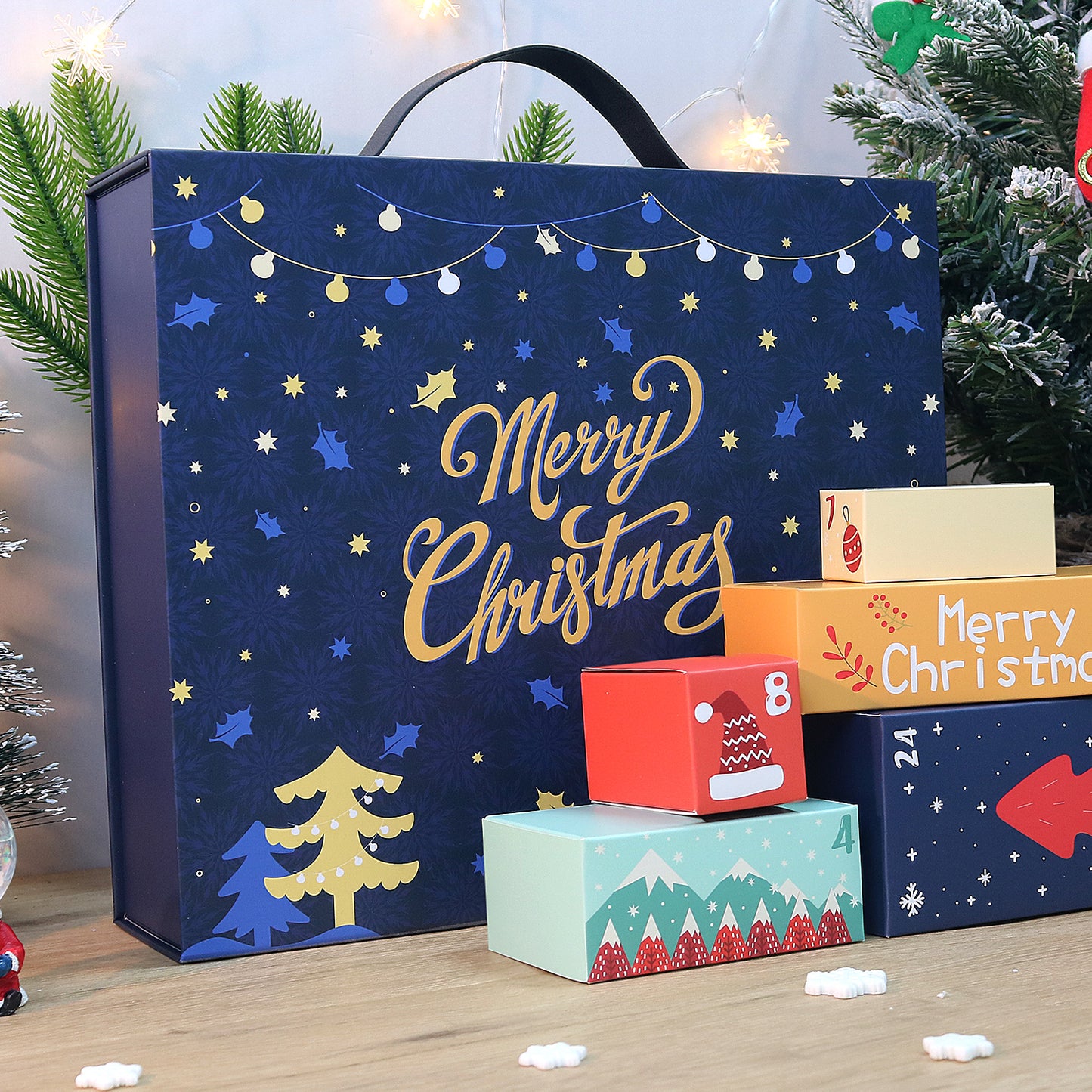 Blue Christmas-DP Calendar Gift Box