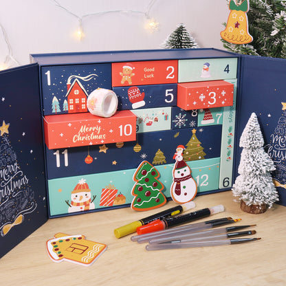 Blue Snowflake Christmas-PBN Calendar Gift Box