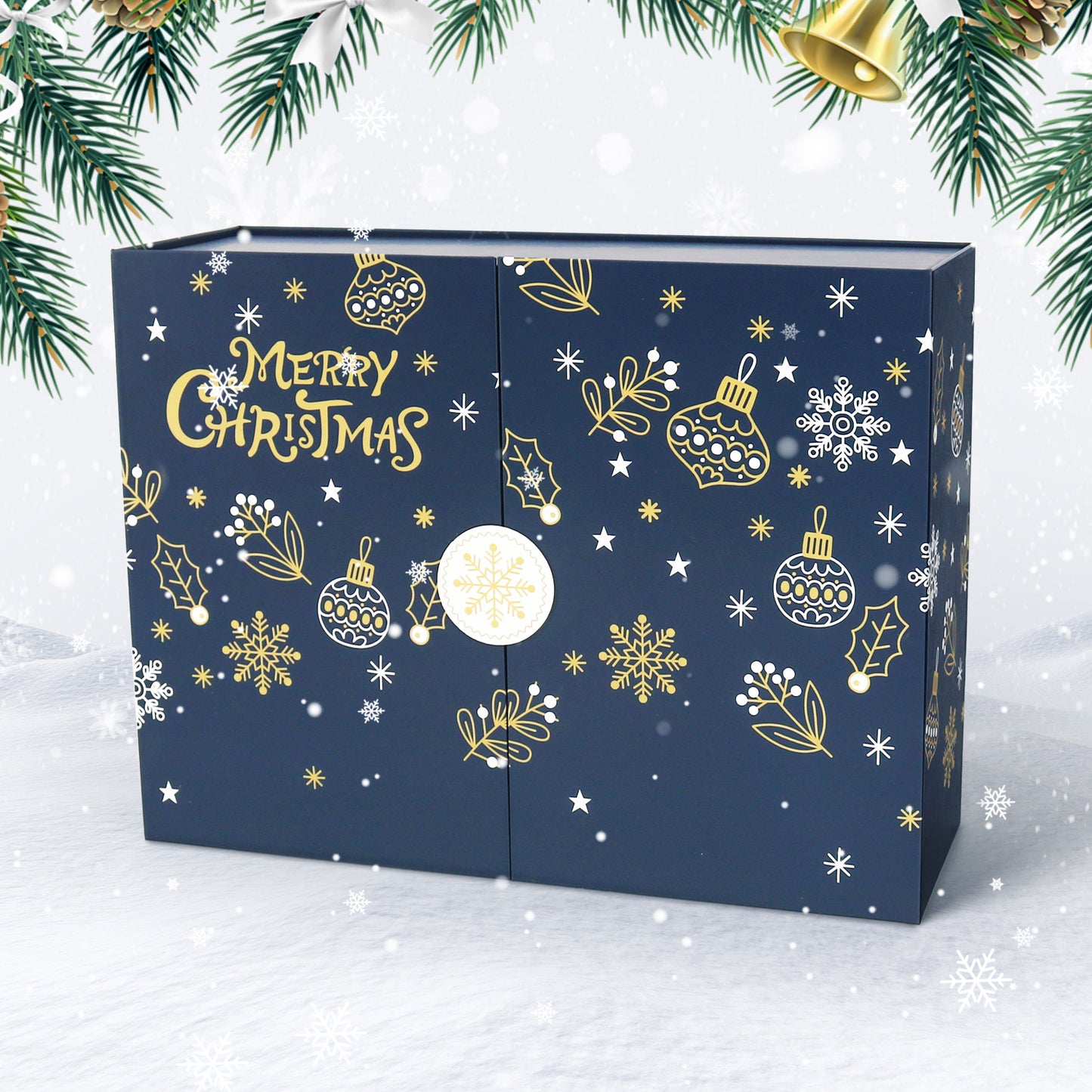 Blue Snowflake Christmas-PBN Calendar Gift Box