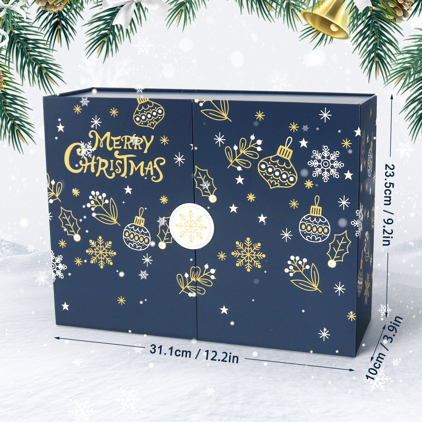 Blue Snowflake Christmas-PBN Calendar Gift Box