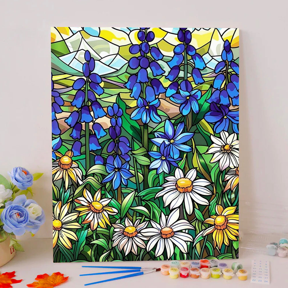 Bluebells and Sunflowers - Paint by Numbers Kits