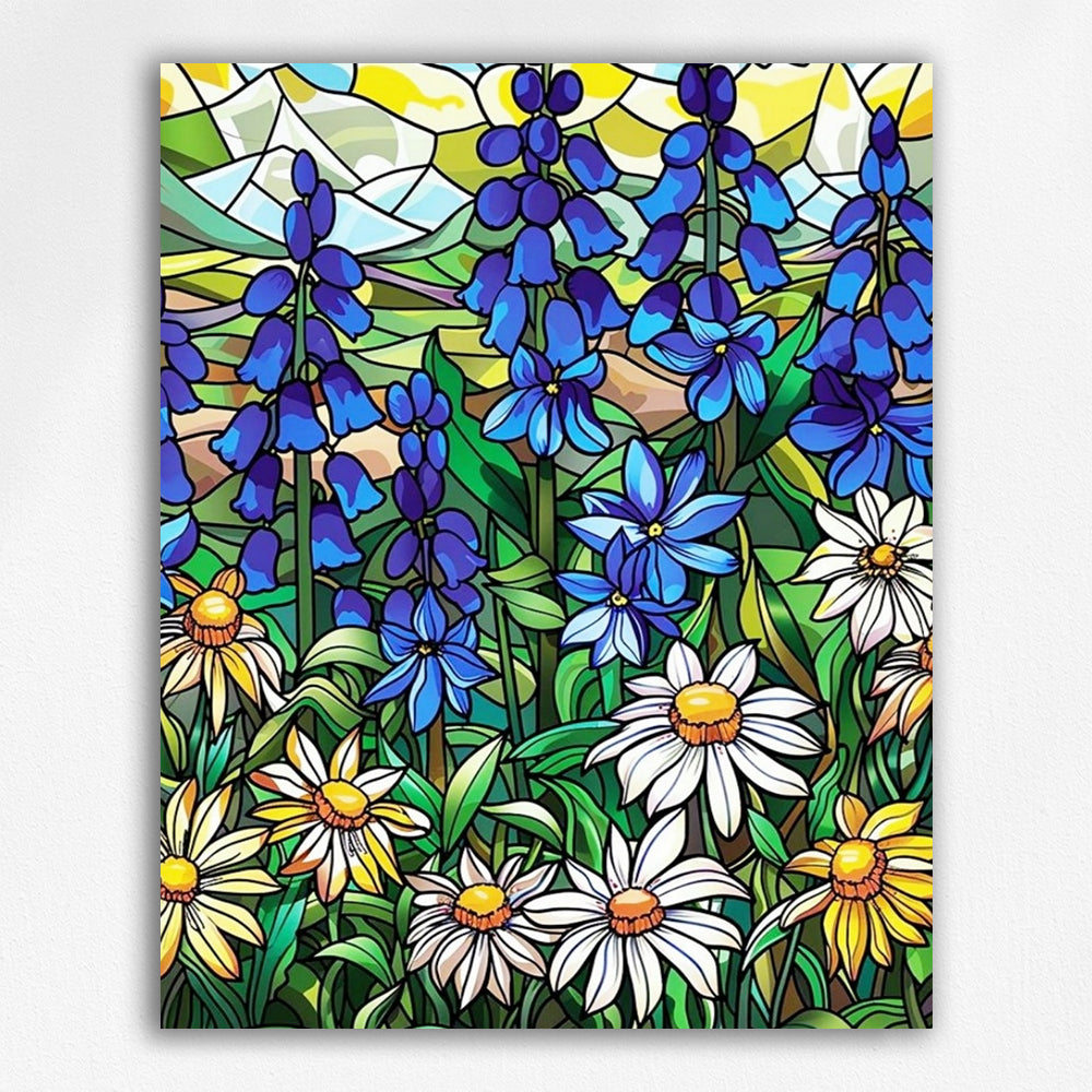 Bluebells and Sunflowers - Paint by Numbers Kits