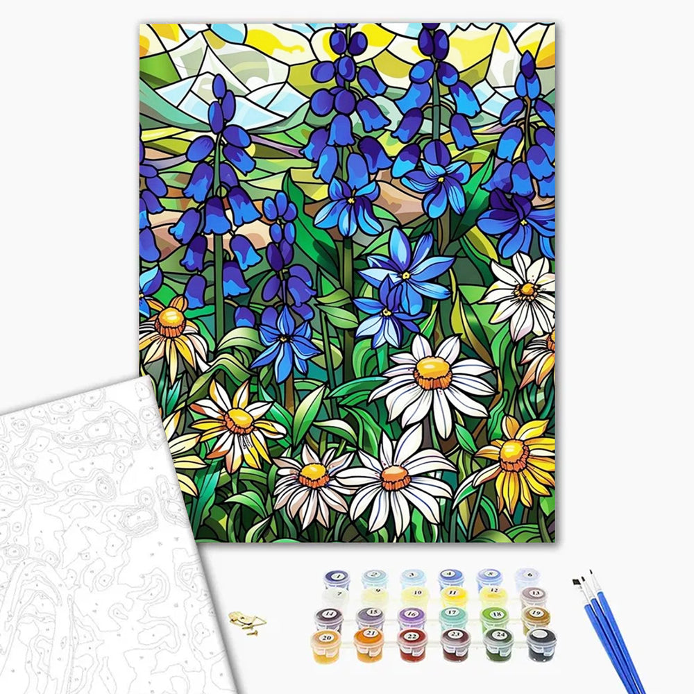 Bluebells and Sunflowers - Paint by Numbers Kits
