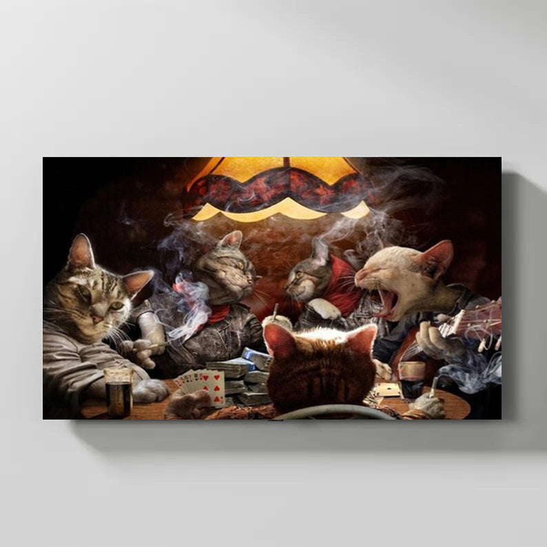 Cat Gambling Game - Paint by Numbers Kits