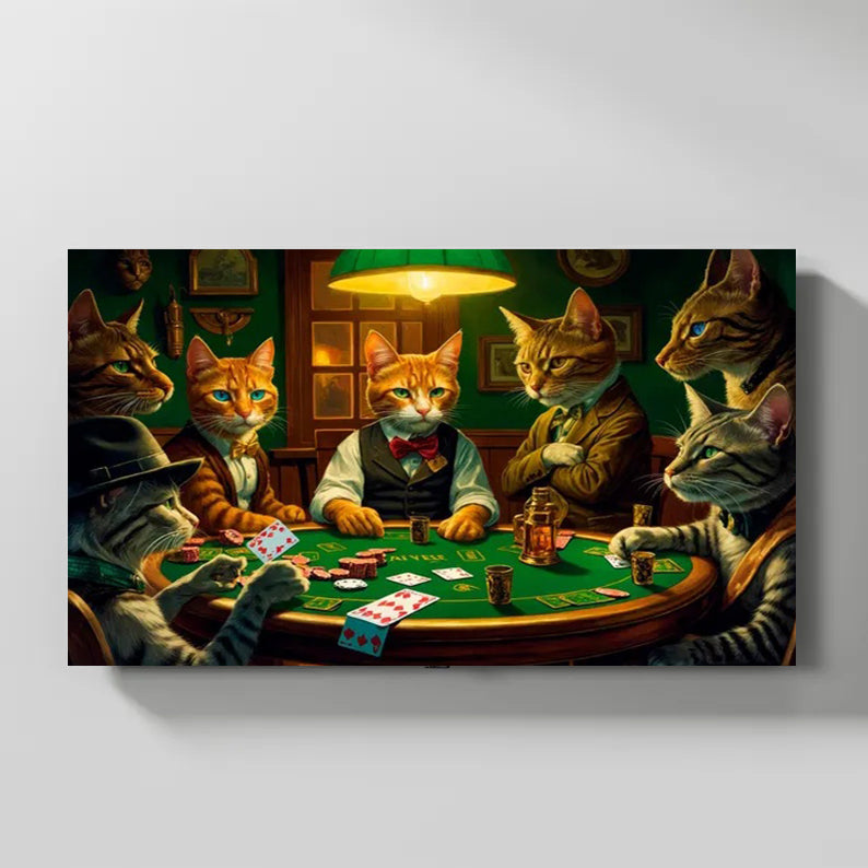 Cat World Gambling - Paint by Numbers Kits