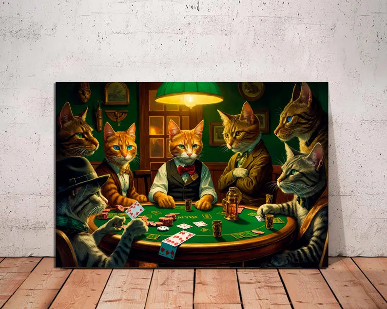 Cat World Gambling - Paint by Numbers Kits