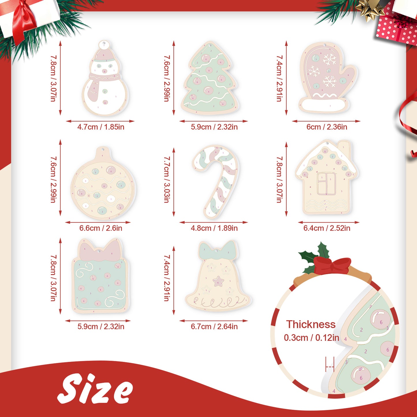 Christmas Tree PBN Christmas Ornaments