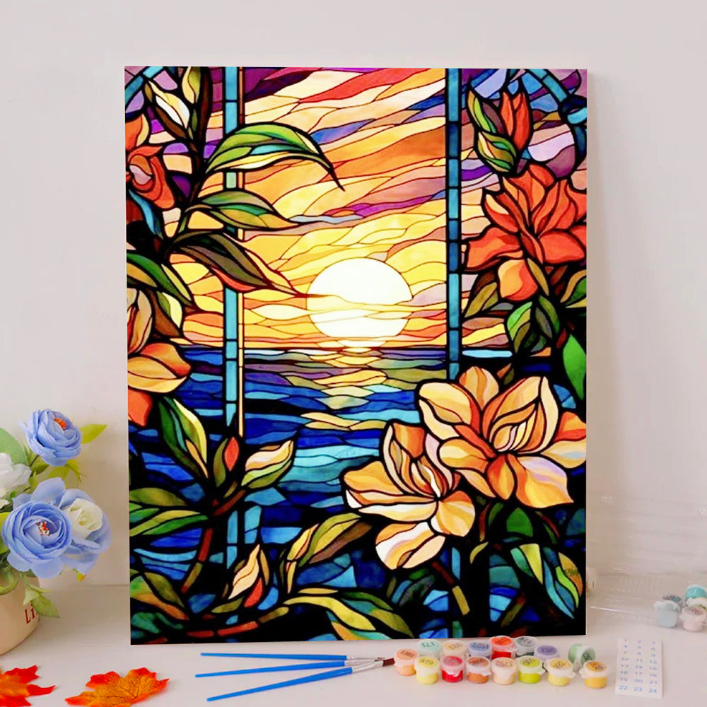 Clouds and Roses - Paint by Numbers Kits