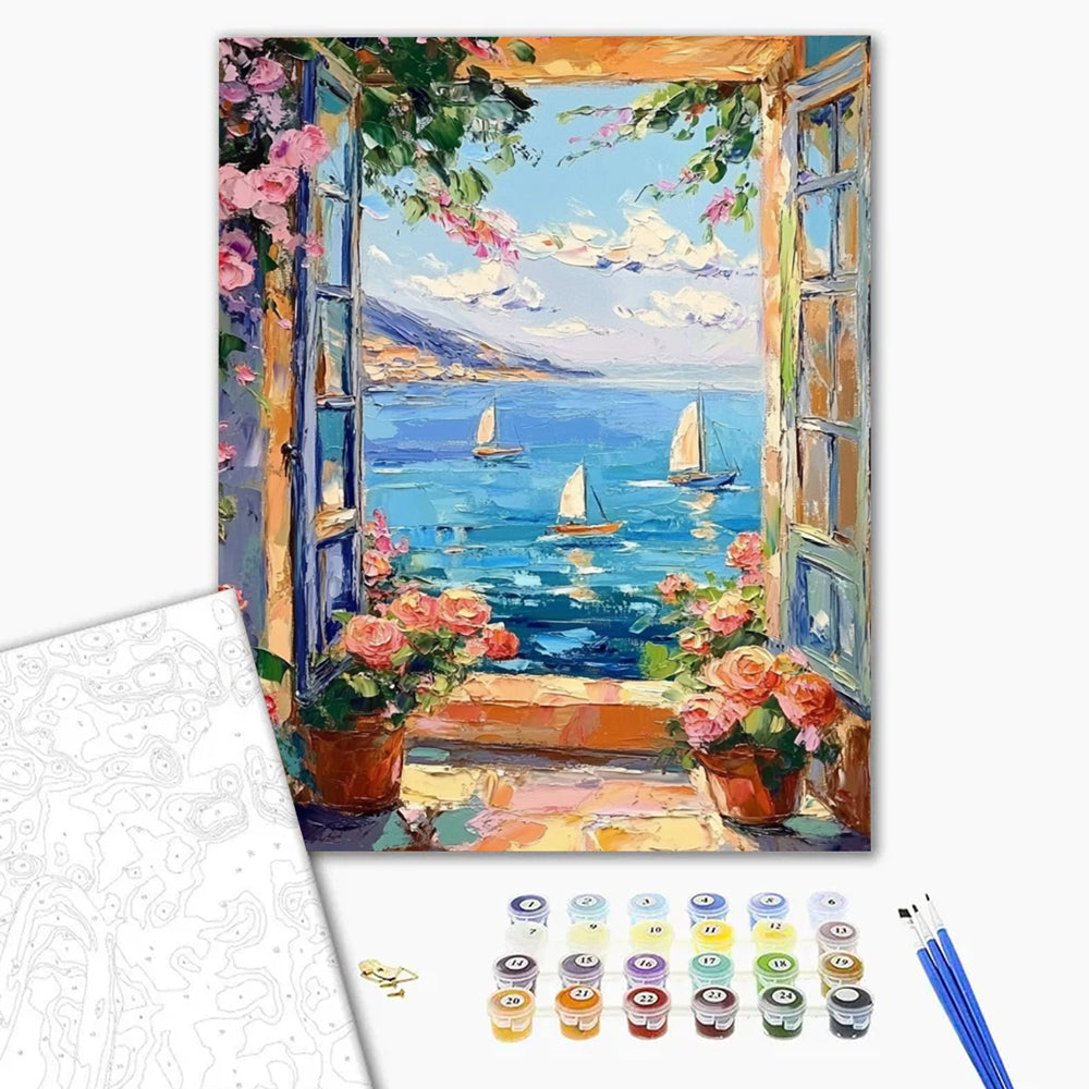 Clouds and Sailboats - Paint by Numbers Kits