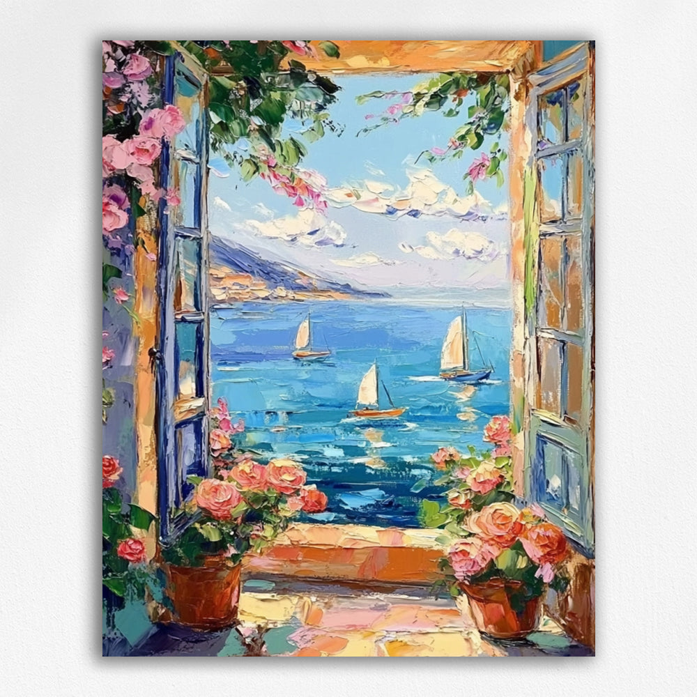 Clouds and Sailboats - Paint by Numbers Kits