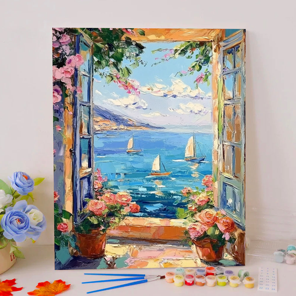 Clouds and Sailboats - Paint by Numbers Kits