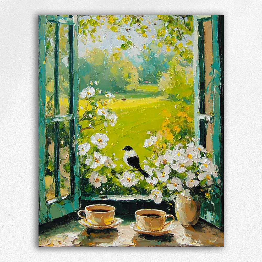 Coffee and Birds - Paint by Numbers Kits