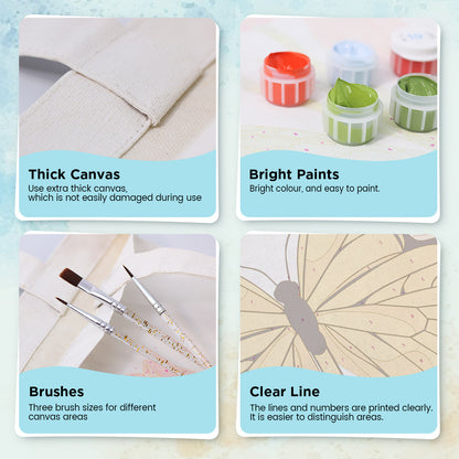 Colorful Butterfly PBN Bag