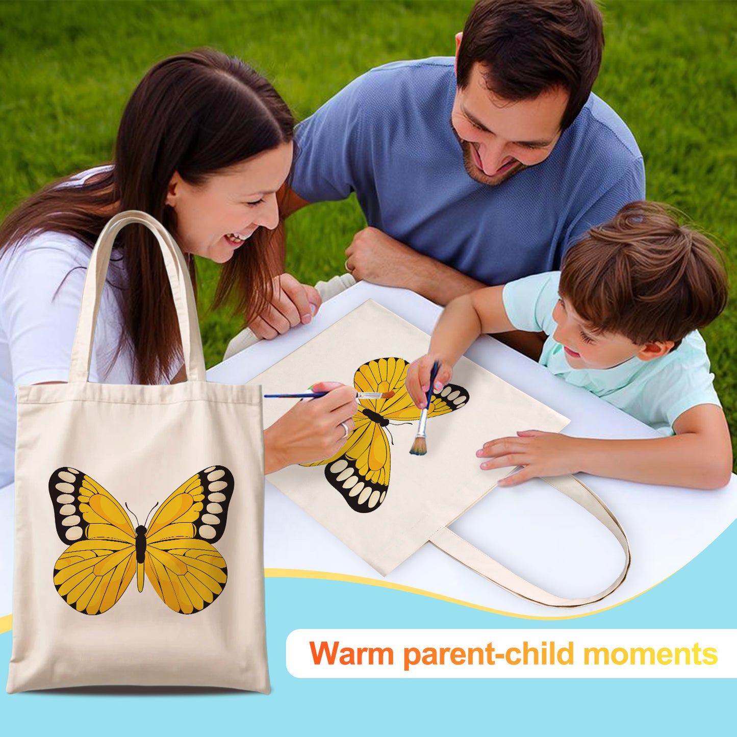 Colorful Butterfly PBN Bag