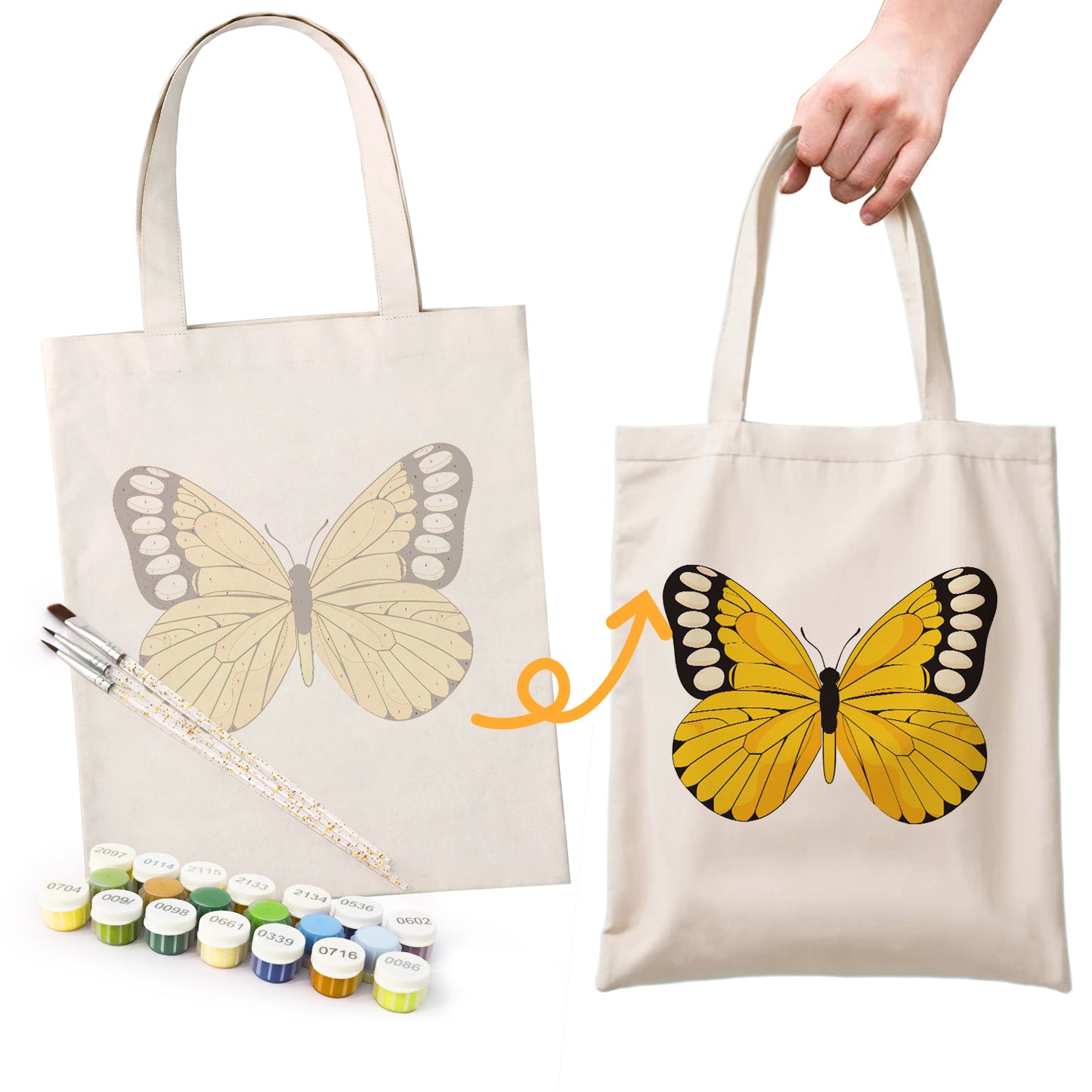 Colorful Butterfly PBN Bag