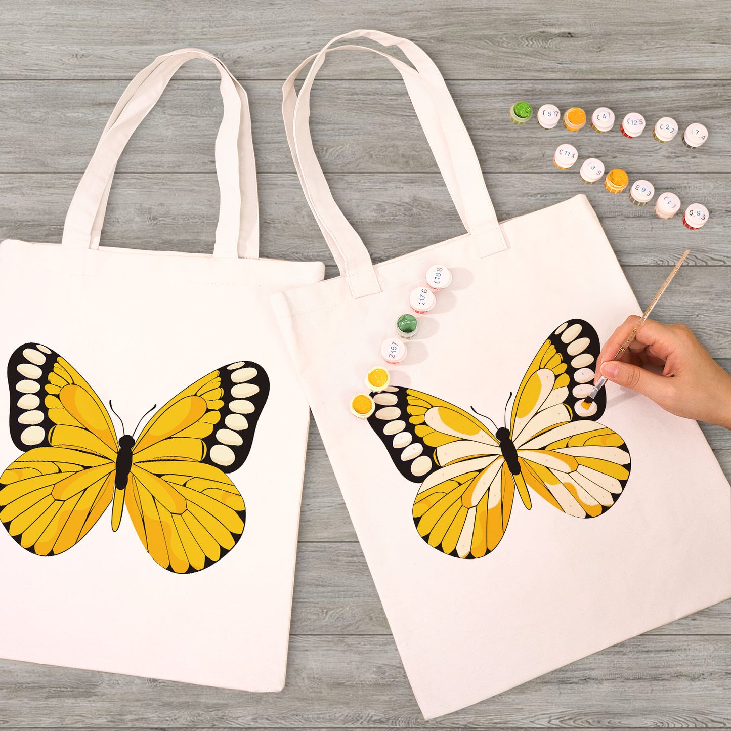 Colorful Butterfly PBN Bag