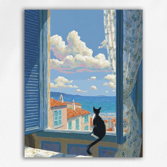 Colorful Clouds and Cats - Paint by Numbers Kits