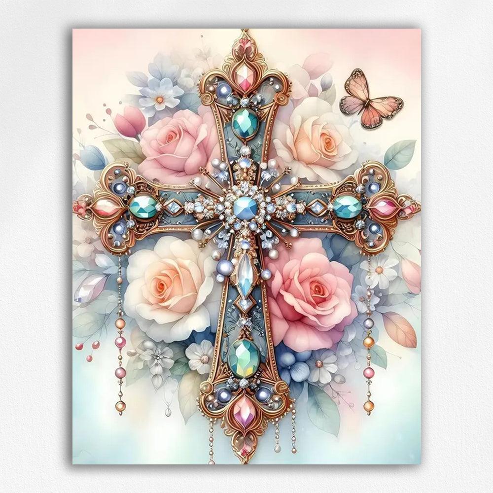 Colorful Cross Paint by Numbers – maikoo art