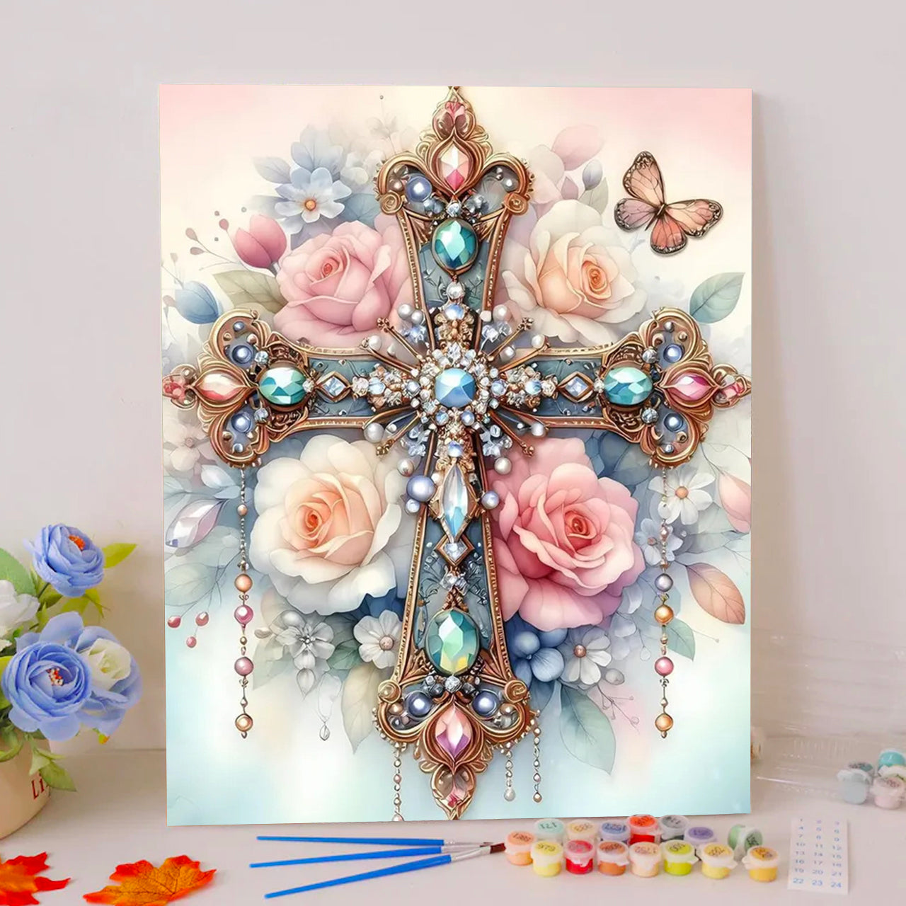 Colorful Cross Paint by Numbers