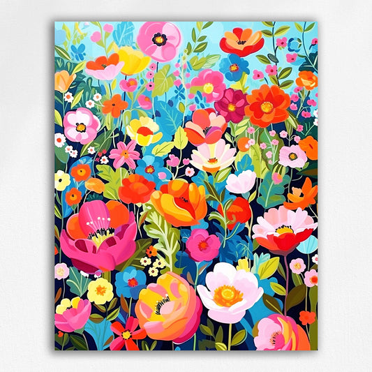 Kleurrijke bloemen van Maikoo™Paint by Numbers #7