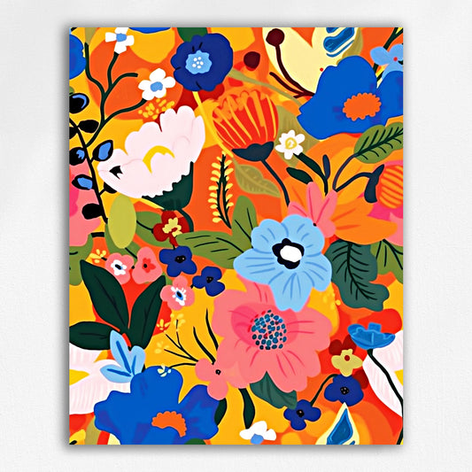 Kleurrijke bloemen van Maikoo™Paint by Numbers #10