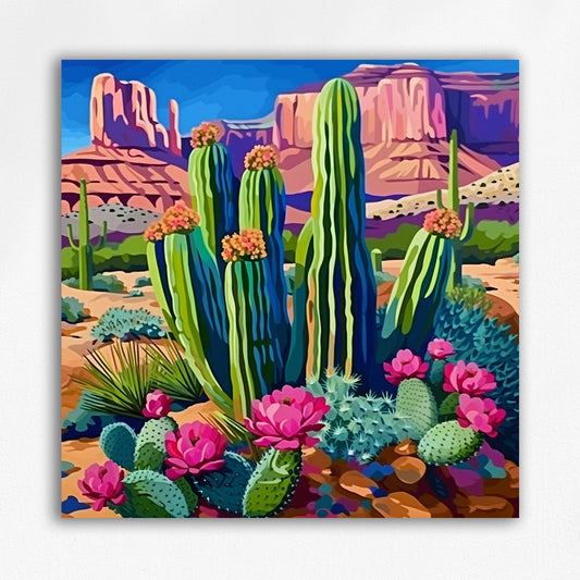 Desert Sea of Flowers - Paint by Numbers Kit