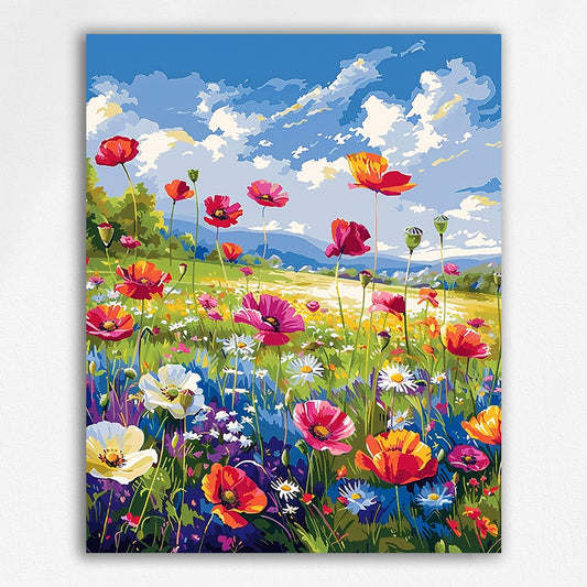 Spring Fantasy in Flower Field - Paint by Numbers Kit