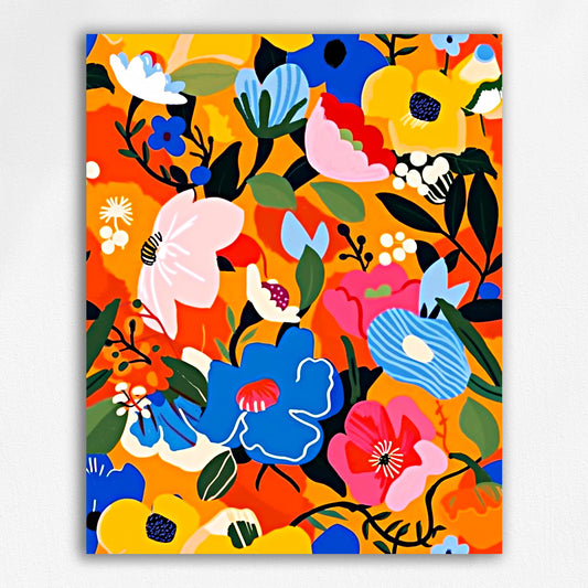 Kleurrijke bloemen van Maikoo™Paint by Numbers #9