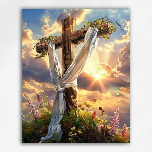 Cross in the Sun Paint by Numbers