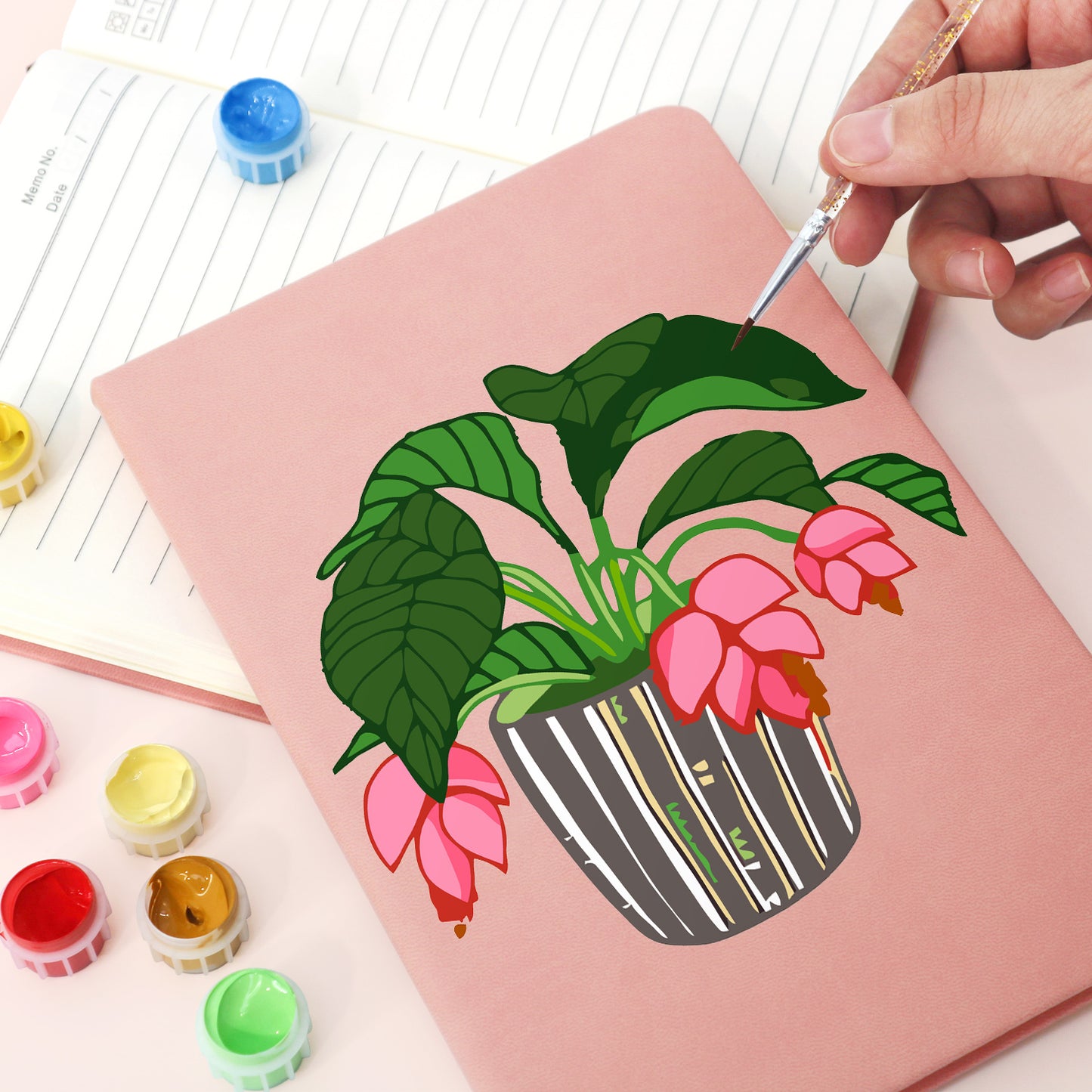 Cyclamen PBN Notebook