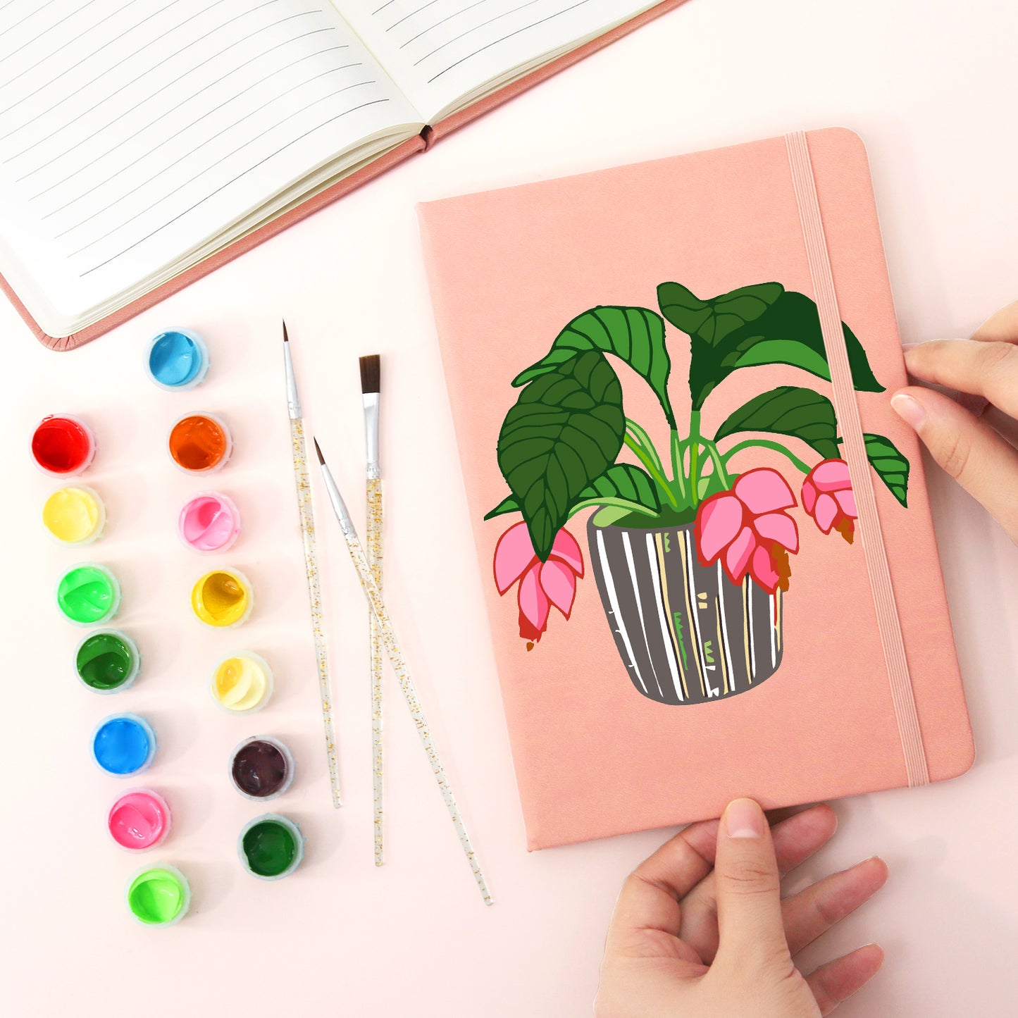 Cyclamen PBN Notebook