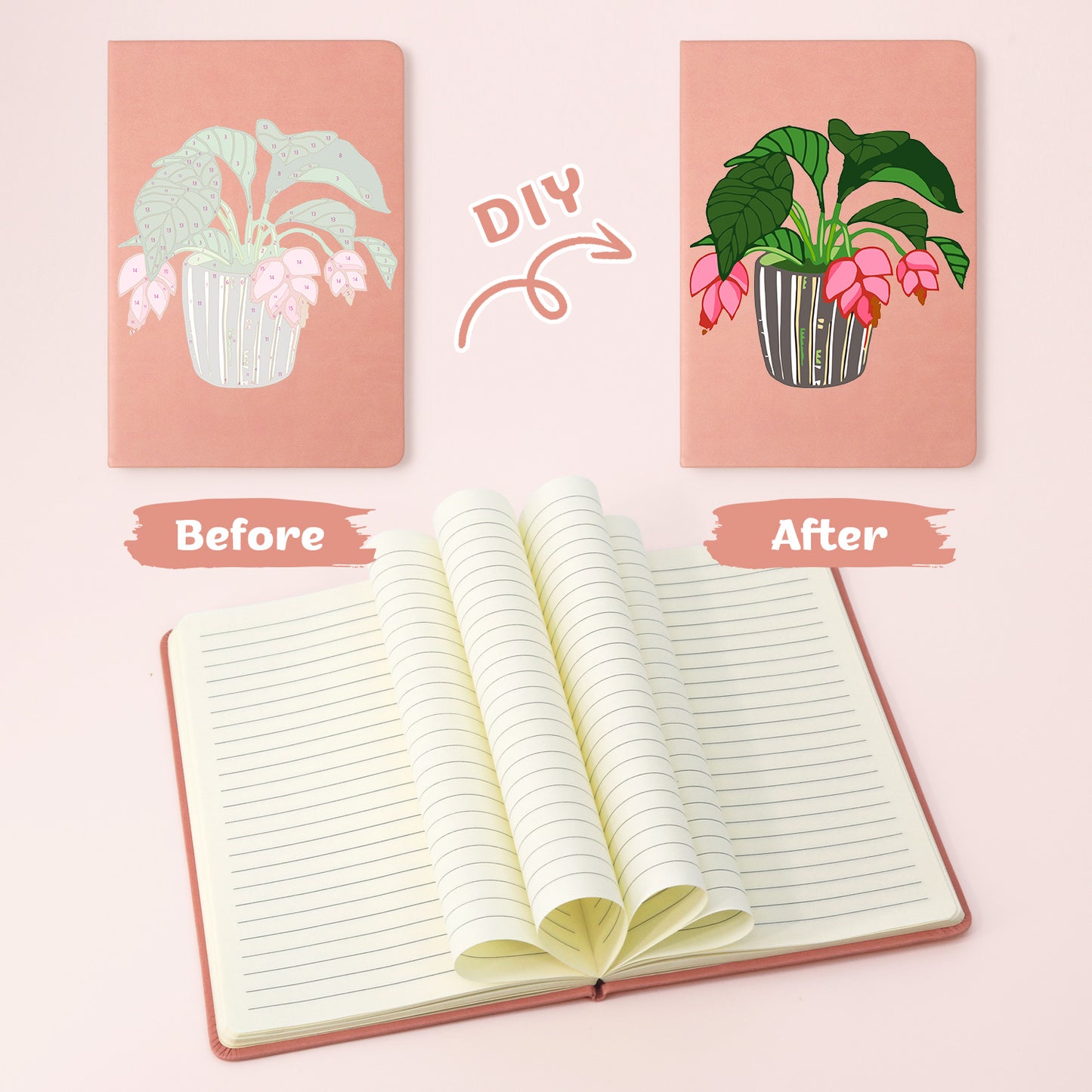 Cyclamen PBN Notebook
