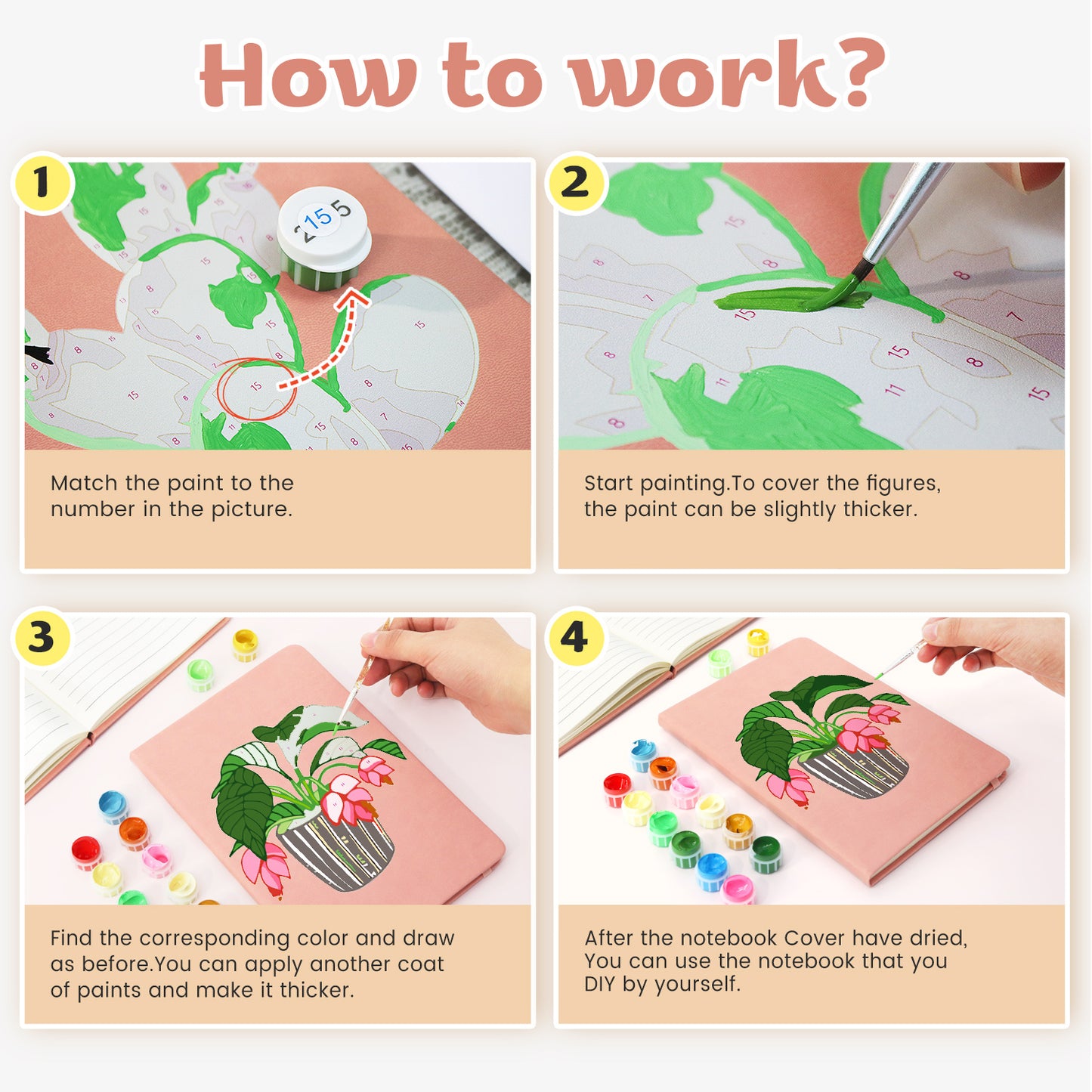 Cyclamen PBN Notebook