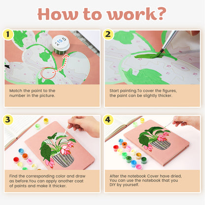 Cyclamen PBN Notebook