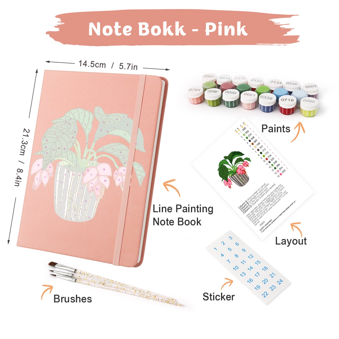 Cyclamen PBN Notebook