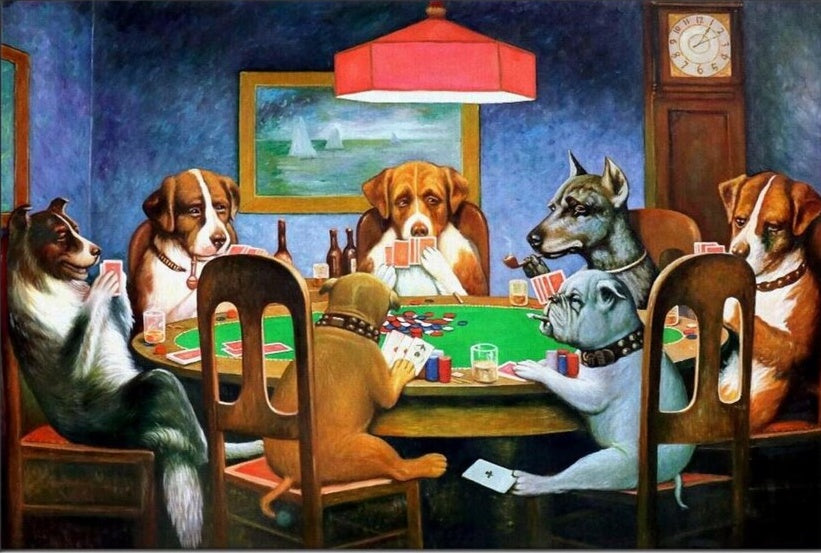 Dog Gambling Game - Paint by Numbers Kits
