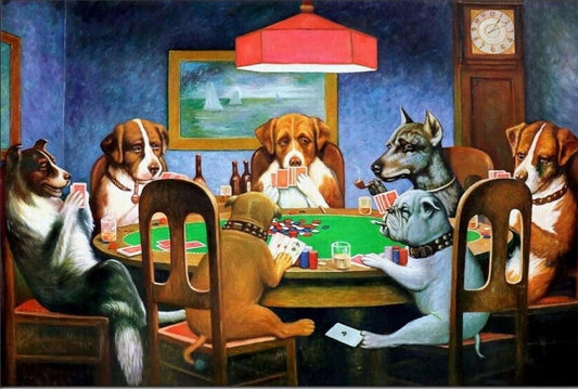 Dog Gambling Game - Paint by Numbers Kits