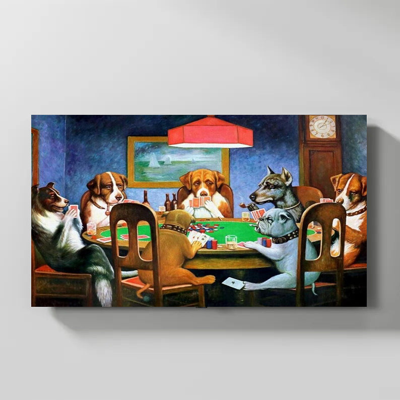 Dog Gambling Game - Paint by Numbers Kits