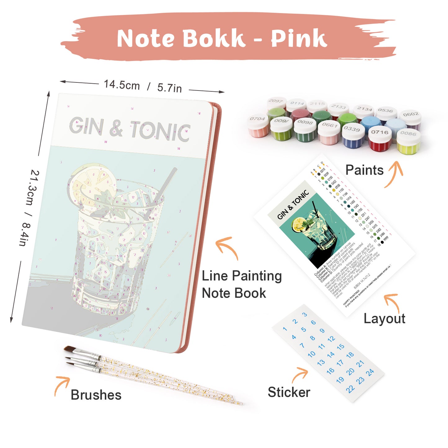 Gin & Tonic PBN Notebook
