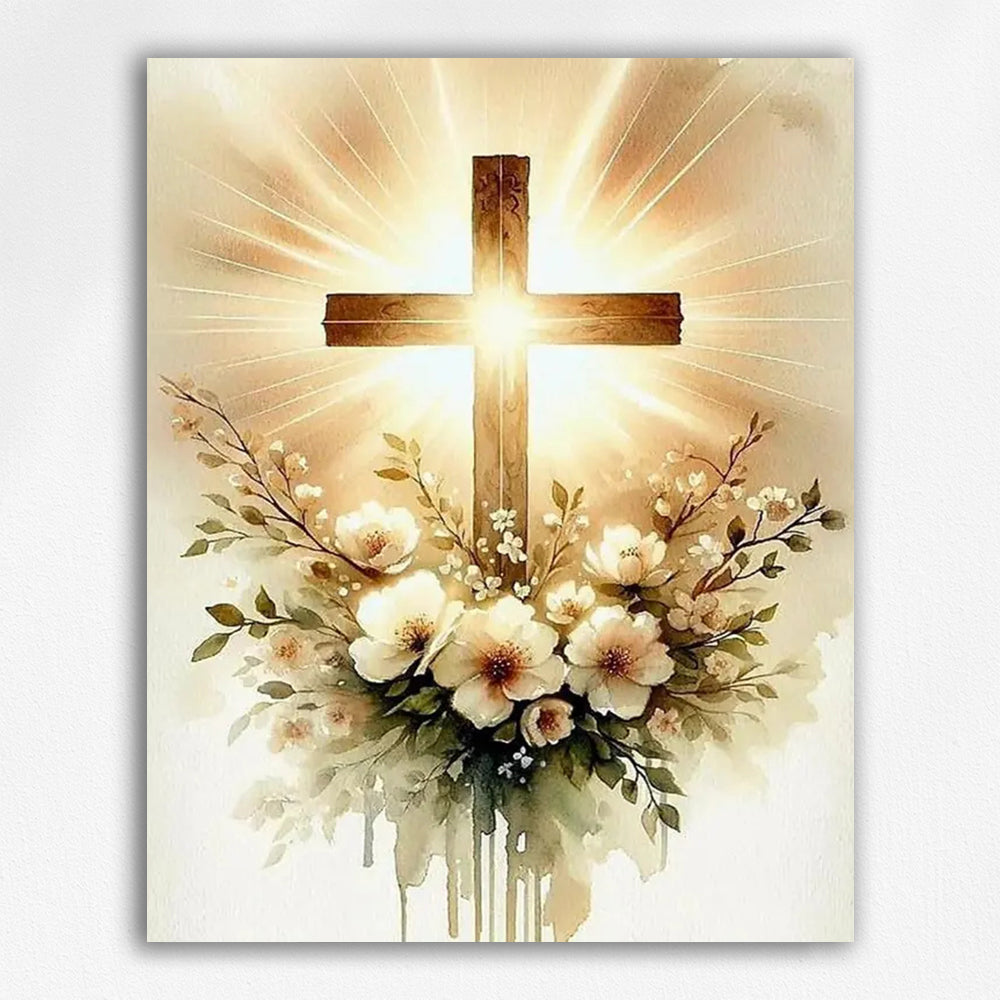 Golden Cross Paint by Numbers