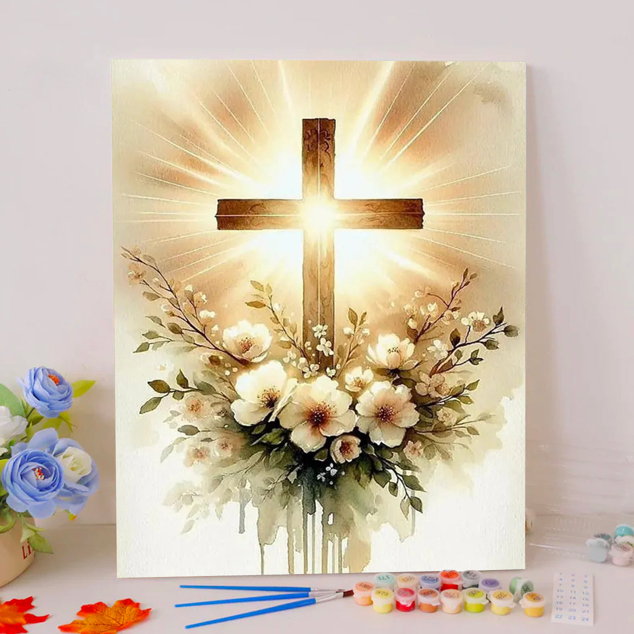 Golden Cross Paint by Numbers