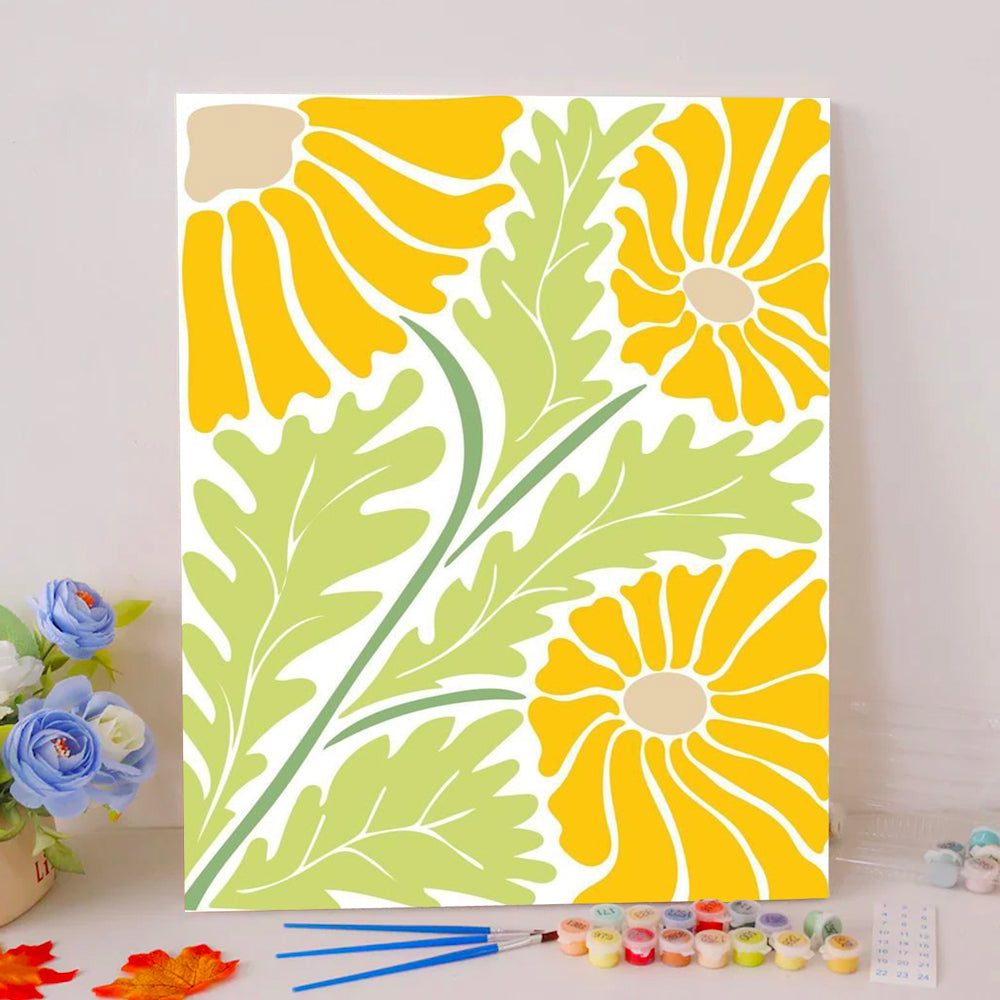 Golden Sea of Flowers- Paint by Numbers Kits