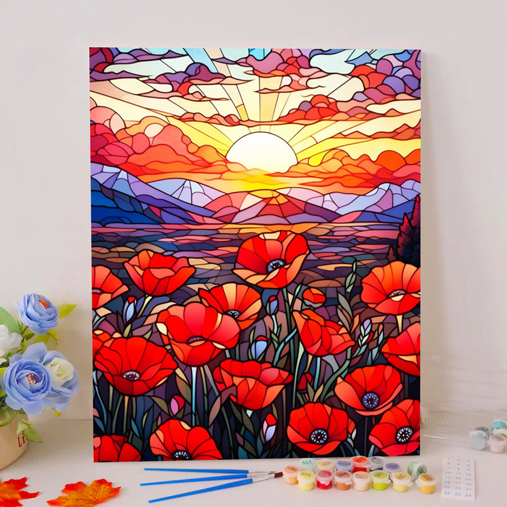 Gorgeous Poppy - Paint by Numbers Kits