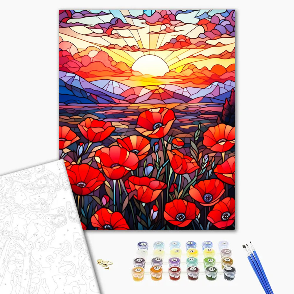 Gorgeous Poppy - Paint by Numbers Kits