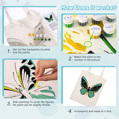 Green Butterfly PBN Bag