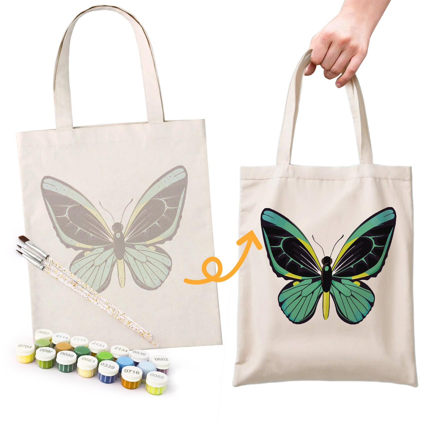 Green Butterfly PBN Bag