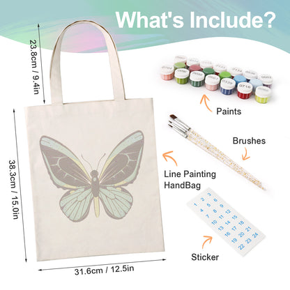 Green Butterfly PBN Bag