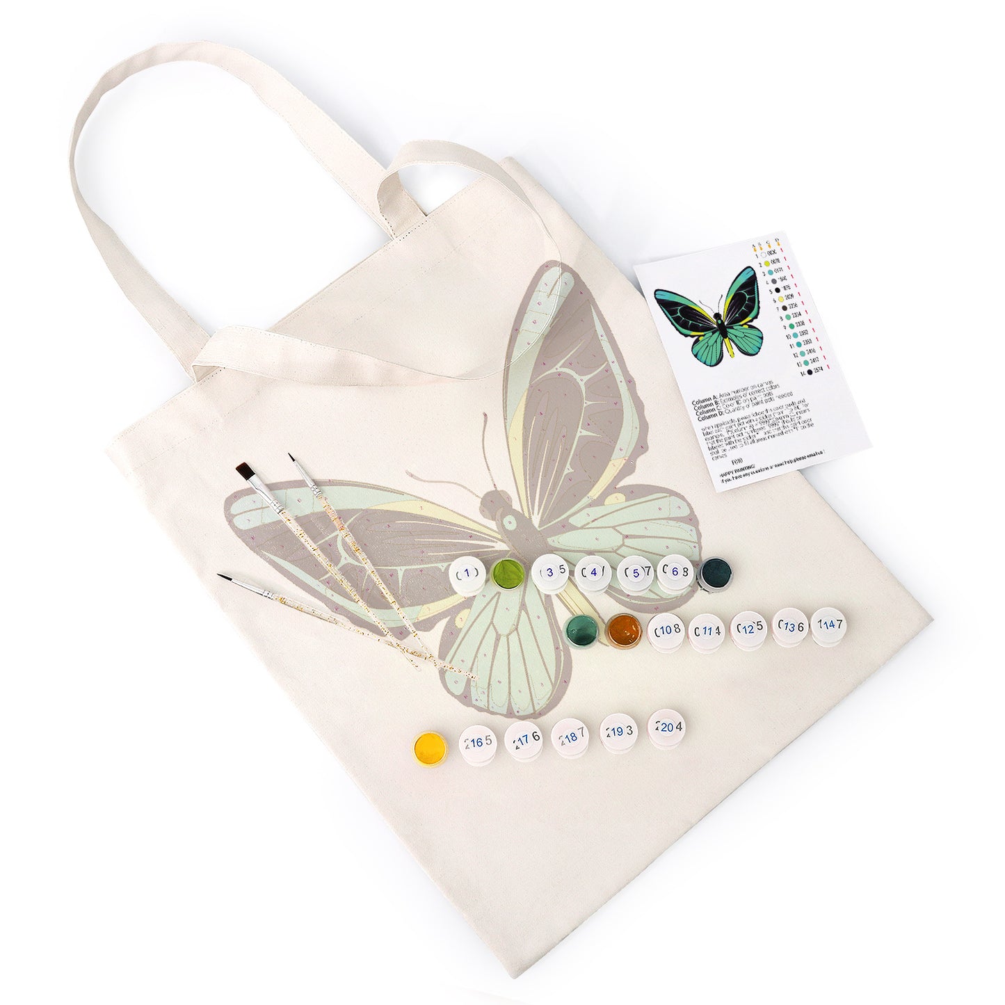 Green Butterfly PBN Bag